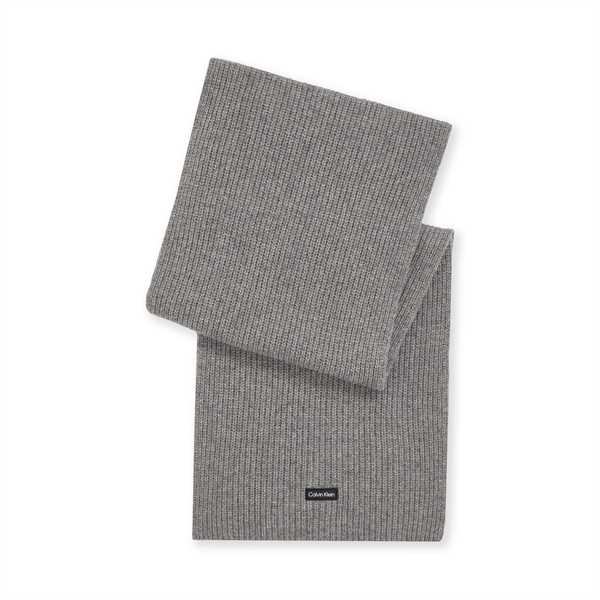 Šál Calvin Klein Daddy Wool Knit Scarf K50K510995 Sivá