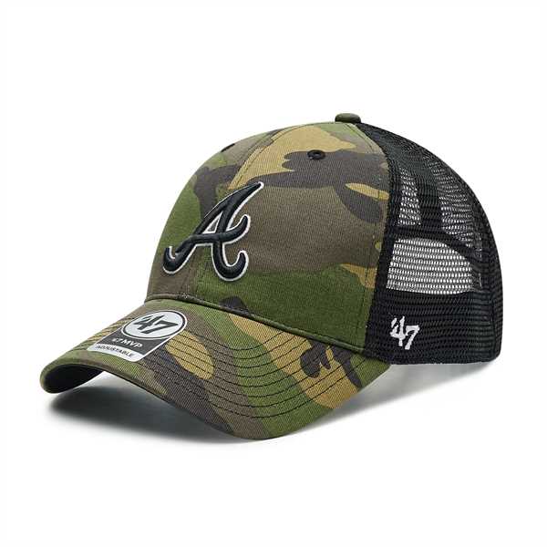 Šiltovka 47 Brand MLB Atlanta Braves Branson Trucker B-CBRAN01GWP-CMB Zelená