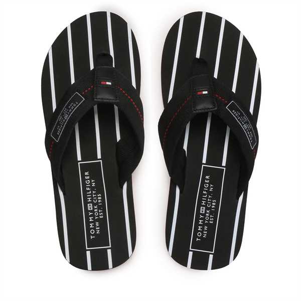 Žabky Tommy Hilfiger Patch Hilfiger Beach Sandal FM0FM04470 Čierna