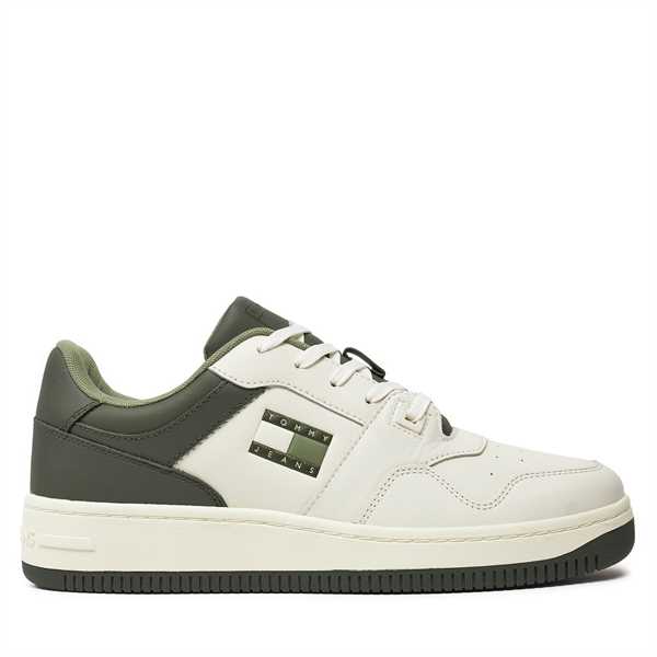 Sneakersy Tommy Jeans Tjm Basket Leather EM0EM01434 Zelená