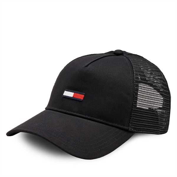 Šiltovka Tommy Jeans Tjm Elongated Flag Trucker Cap AM0AM12425 Čierna