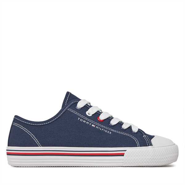 Plátenky Tommy Hilfiger Low Cut Lace Up Sneaker T3X9-33324-0890 S Tmavomodrá