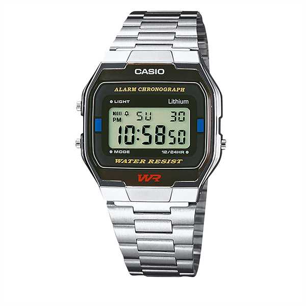 Hodinky Casio Vintage A163WA-1QES Strieborná