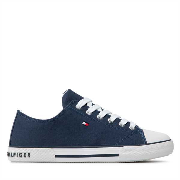 Plátenky Tommy Hilfiger Low Cut Lace-Up Sneaker T3X4-32207-0890 S Tmavomodrá