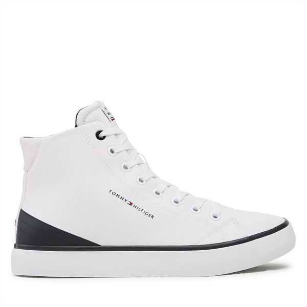 Sneakersy Tommy Hilfiger Hi Vulc Core Canvas FM0FM04729 Biela