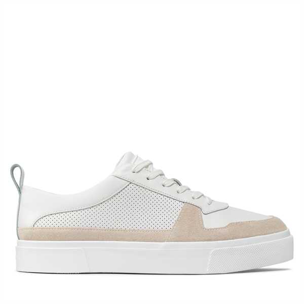 Sneakersy Calvin Klein Low Top Lace Up Lth HM0HM00495 Biela