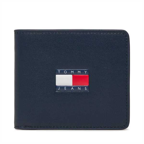 Veľká pánska peňaženka Tommy Jeans Tjm Heritage Leather Cc Wallet AM0AM12082 Tmavomodrá