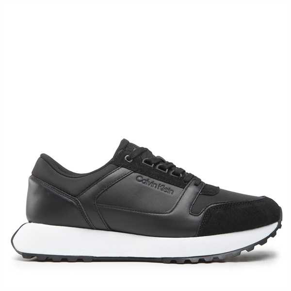 Sneakersy Calvin Klein Low Top Lace Up Mix HM0HM00853 Čierna