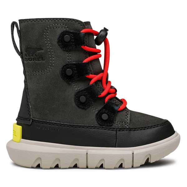 Snehule Sorel Childrens Explorer Lace Wp NC4897-093 Sivá