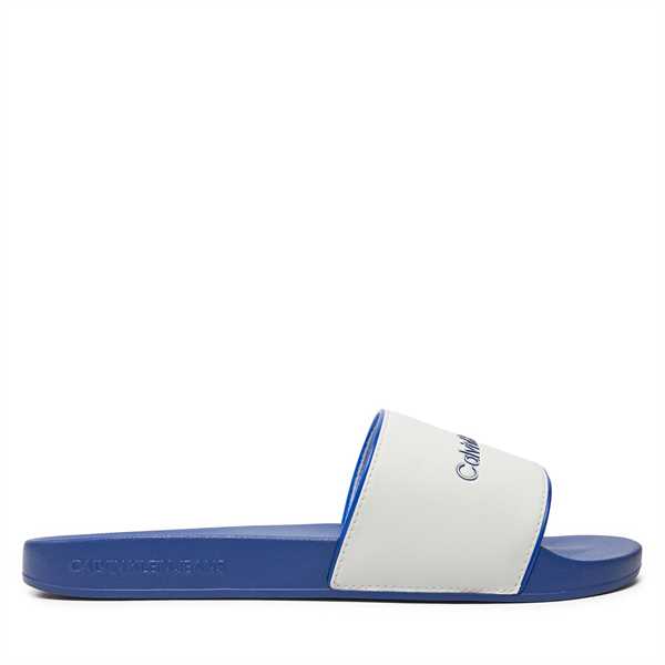 Šľapky Calvin Klein Jeans Slide Institutional YM0YM01019 Biela