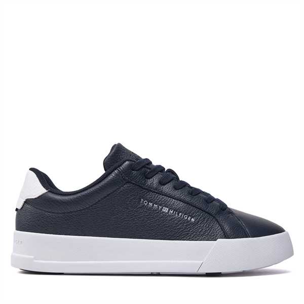 Sneakersy Tommy Hilfiger Th Court Better Lth Tumbled FM0FM04972 Tmavomodrá