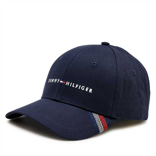 Šiltovka Tommy Hilfiger Foundation Cotton 6 Panel Cap AM0AM12532 Tmavomodrá