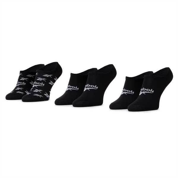 Súprava 3 párov krátkych ponožiek unisex Reebok Cl Fo Invisible Sock 3P GG6679 Čierna