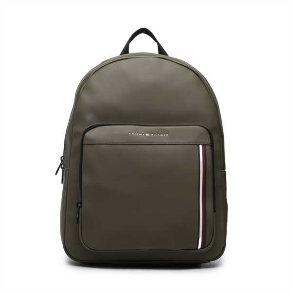 Ruksak Tommy Hilfiger Th Pique Pu Backpack AM0AM11317 Kaki