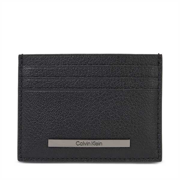 Puzdro na kreditné karty Calvin Klein Modern Bar Cardholder 6Cc K50K510892 Čierna