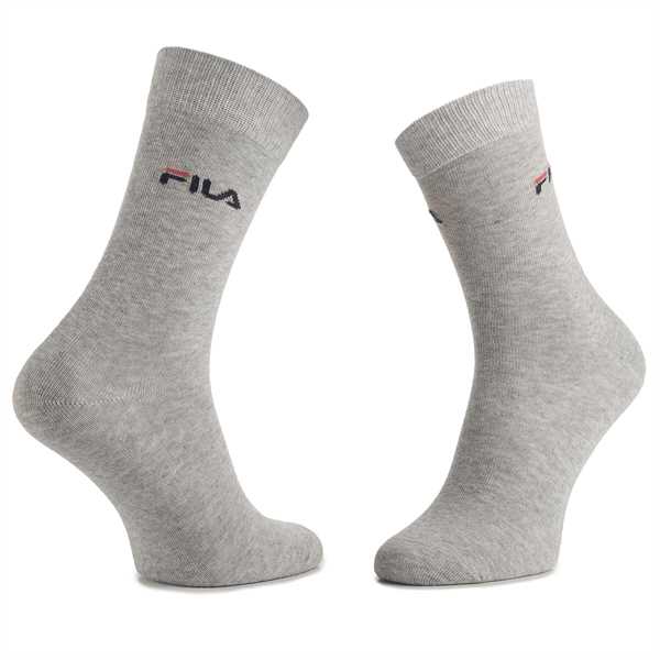 Súprava 3 párov vysokých ponožiek unisex Fila F9630 Sivá