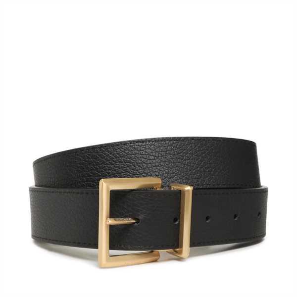 Pánsky opasok Calvin Klein Adj Pramid Buckle Gold 35Mm K50K510218 Čierna