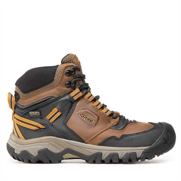 Trekingová obuv Keen Ridge Flex Mid Wp M 1025666 Hnedá