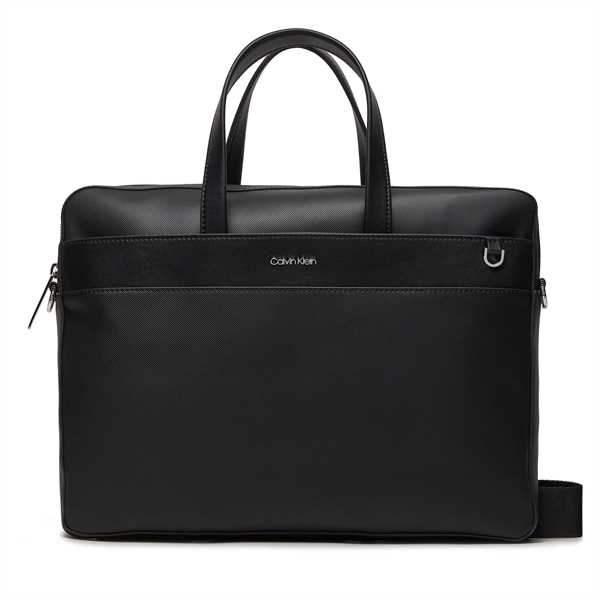 Taška na laptop Calvin Klein Ck Est. Pu Laptop Bag K50K511864 Čierna