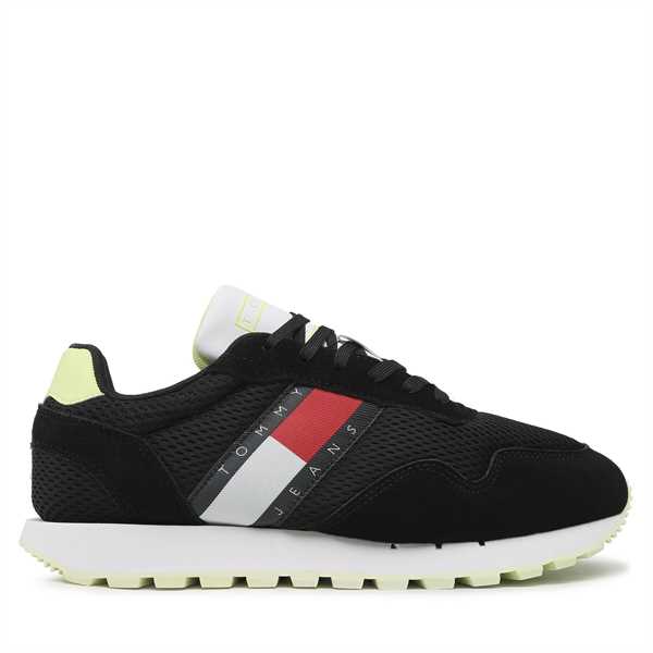 Sneakersy Tommy Jeans Retro Runner Mesh EM0EM01172 Čierna