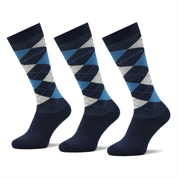 Súprava 3 párov vysokých ponožiek unisex Horka Riding Socks 145450-0000-0218 Tmavomodrá