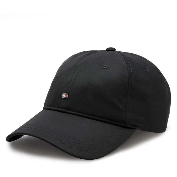 Šiltovka Tommy Hilfiger Flag Poly 6 Panel Cap AM0AM12530 Čierna