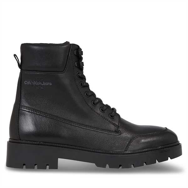 Outdoorová obuv Calvin Klein Jeans Combat Mid Laceup Wl Lth YM0YM00847 Čierna