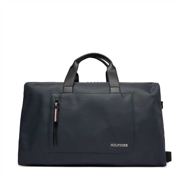 Taška Tommy Hilfiger Th Pique Duffle AM0AM11779 Tmavomodrá