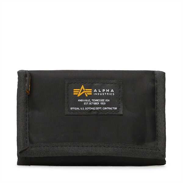 Veľká pánska peňaženka Alpha Industries Crew Wallet 196928 Čierna