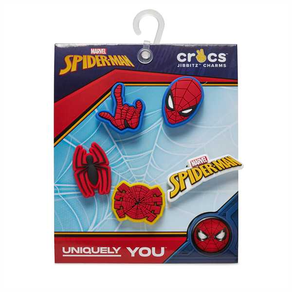 Ozdoba na topánky Crocs Jibbitz Spider Man 5 Pck 10010007 Farebná