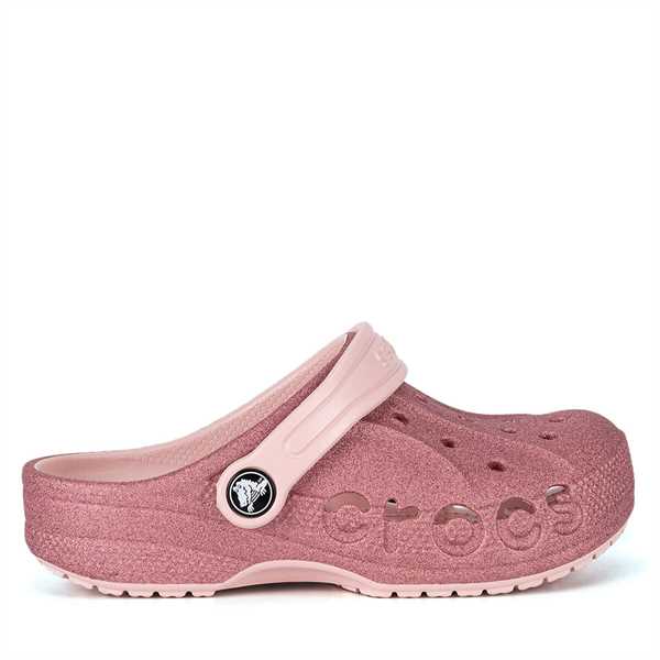 Šľapky Crocs BAYA GLITTER CLOG KIDS 207015-6SR Ružová