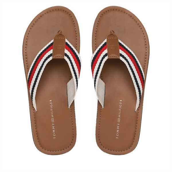 Žabky Tommy Hilfiger Leather Beach Sandal FM0FM04548 Farebná