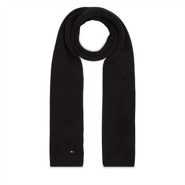 Šál Tommy Hilfiger Essential Flag Scarf AM0AM11480 Čierna