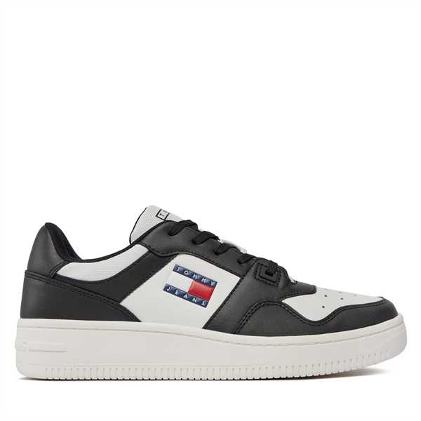 Sneakersy Tommy Jeans Tjm Retro Basket Ess EM0EM01395 Biela