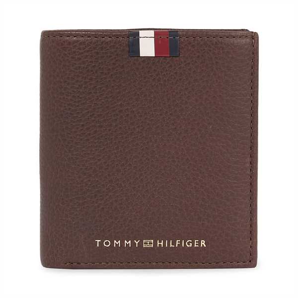 Pánska peňaženka Tommy Hilfiger Th Corp Leather Trifold AM0AM11597 Hnedá