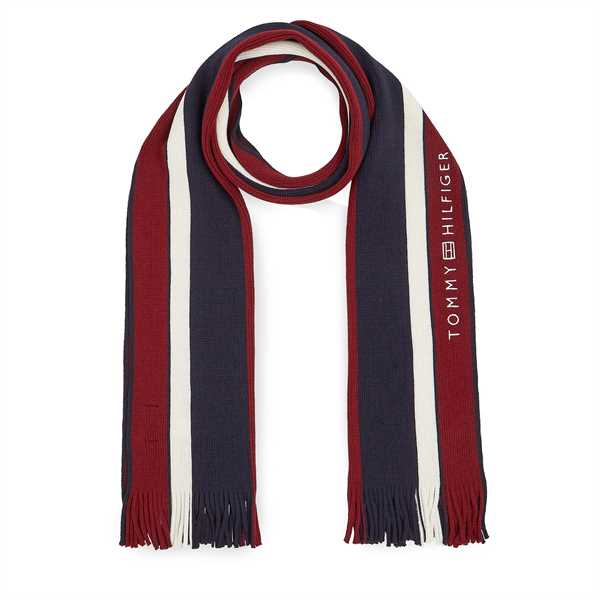 Šál Tommy Hilfiger Corporate Raschelle Scarf AM0AM11493 Tmavomodrá