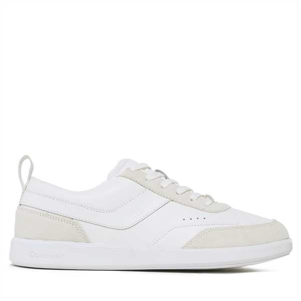 Sneakersy Calvin Klein Low Top Lace Up Lth Mix HM0HM00851 Biela