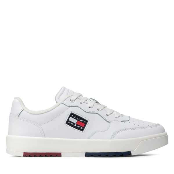 Sneakersy Tommy Jeans Basket EM0EM00899 Biela