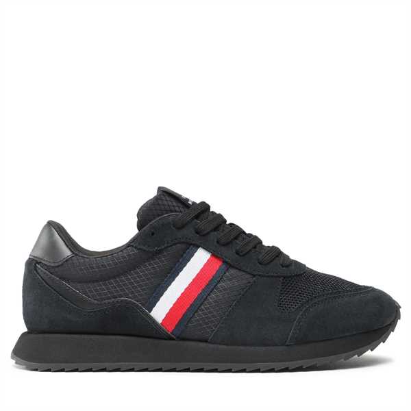 Sneakersy Tommy Hilfiger Runner Evo Mix FM0FM04699 Čierna