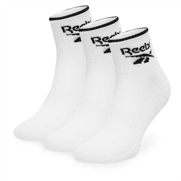 Súprava 3 párov vysokých ponožiek unisex Reebok R0362-SS24 (3-pack) Biela