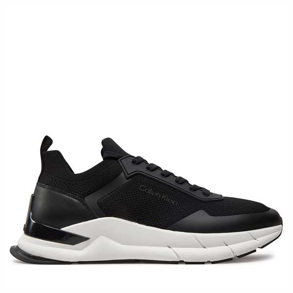 Sneakersy Calvin Klein Low Top Lace Up Mix HM0HM00918 Čierna