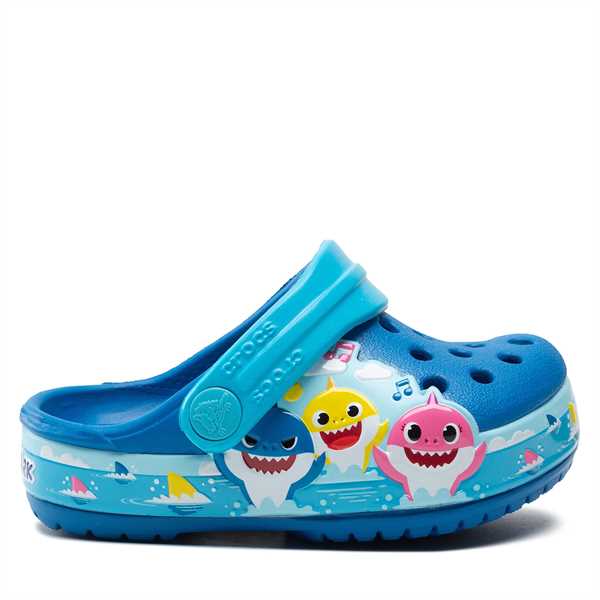 Šľapky Crocs Crocsflbaby Shark Band Clog T 207066 Modrá