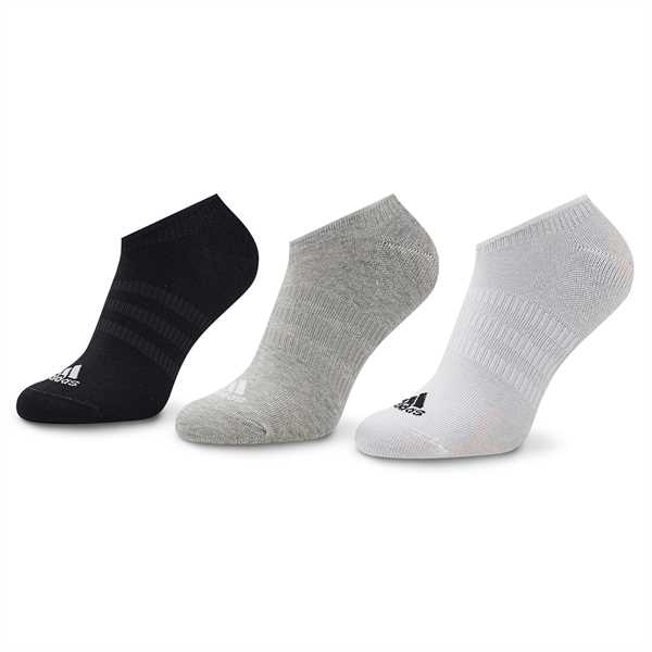 Ponožky Krátke Unisex adidas Thin and Light No-Show Socks 3 Pairs IC1328 Sivá