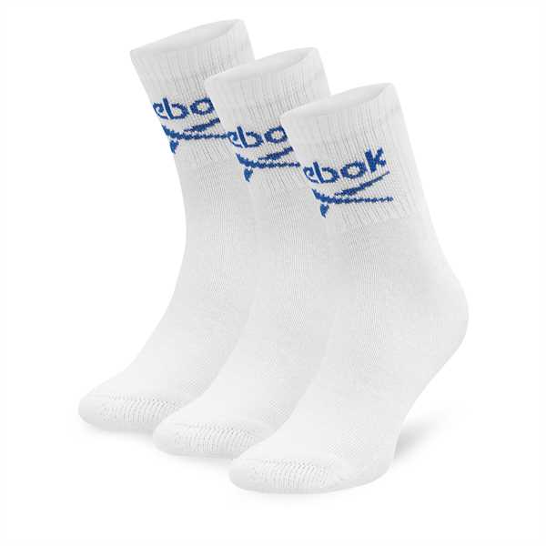 Súprava 3 párov vysokých ponožiek unisex Reebok R0255-SS24 (3-pack) Biela