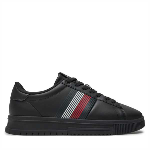 Sneakersy Tommy Hilfiger Supercup Lth Seasonal FM0FM05129 Čierna