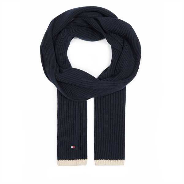 Šál Tommy Hilfiger Block Flag Scarf AM0AM12061 Tmavomodrá