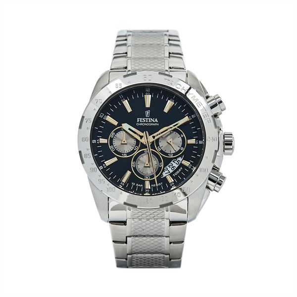 Hodinky Festina Timeless Chronograph 20668/5 Strieborná