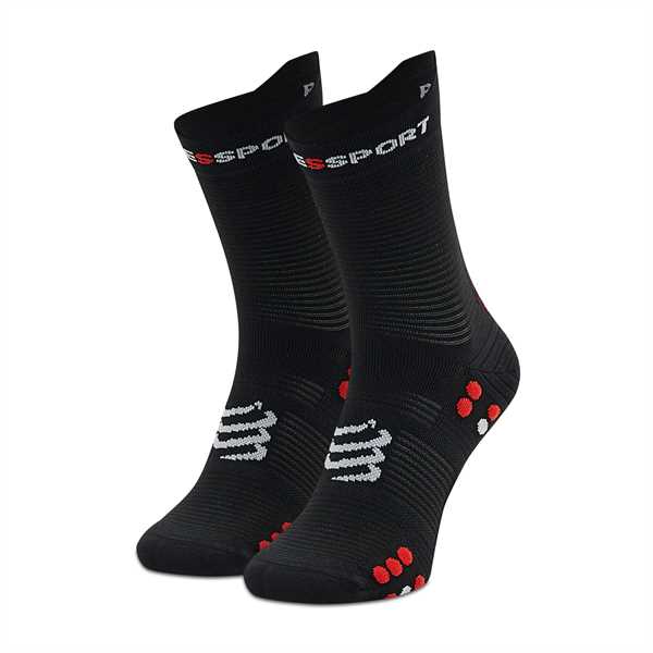 Ponožky Vysoké Unisex Compressport Pro Racing Socks V4.0 Run High XU00046B_906 Čierna