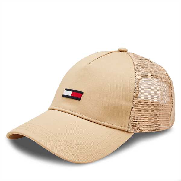 Šiltovka Tommy Jeans Tjm Elongated Flag Trucker Cap AM0AM12425 Béžová