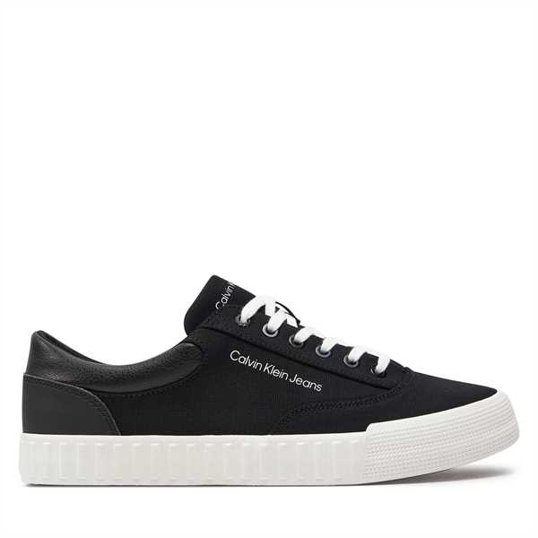 Sneakersy Calvin Klein Jeans Skater Vulc Low Laceup Mix In Dc YM0YM00903 Čierna